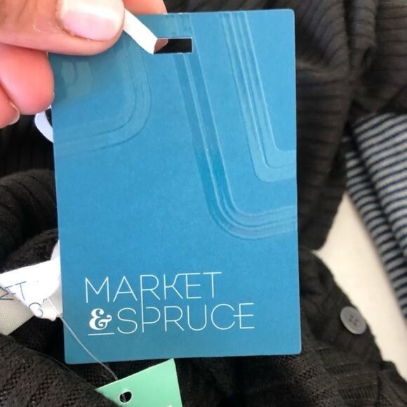 Market & Spruce Gracelynn Brown Ribbed Turtleneck Long Sleeve Dress NWT Sz Small - Picture 6 of 10